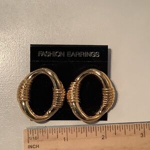 Earrings, vintage metal